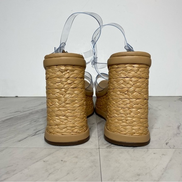 New! Schutz Caryne Wedge Heel Sandal 10 1/2 - Picture 3 of 13